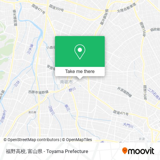 福野高校 map