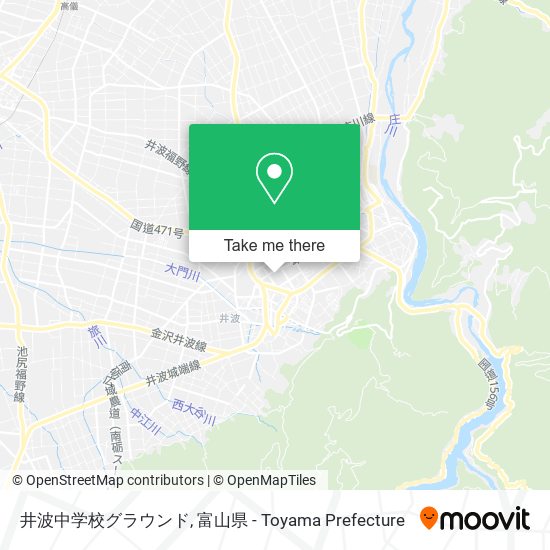井波中学校グラウンド map