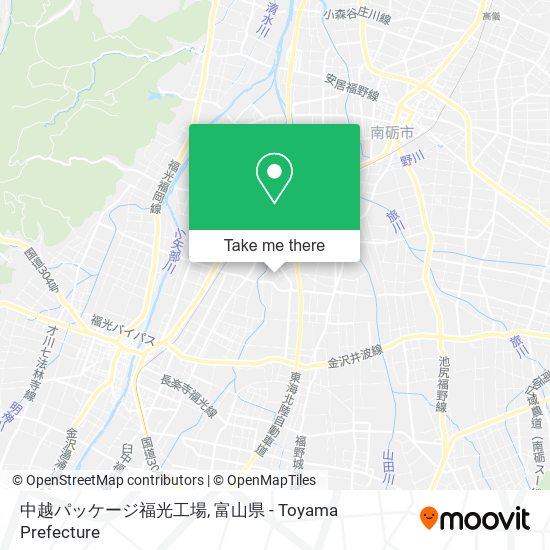 中越パッケージ福光工場 map