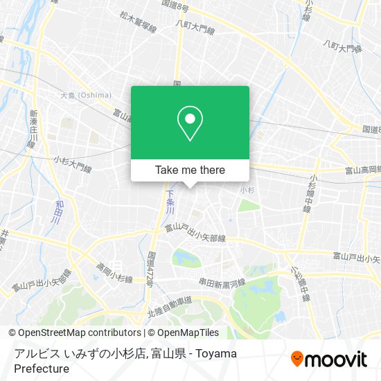 アルビス いみずの小杉店 map