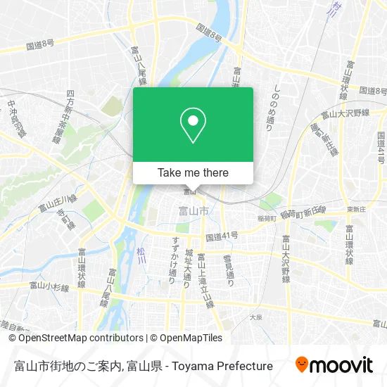 富山市街地のご案内 map