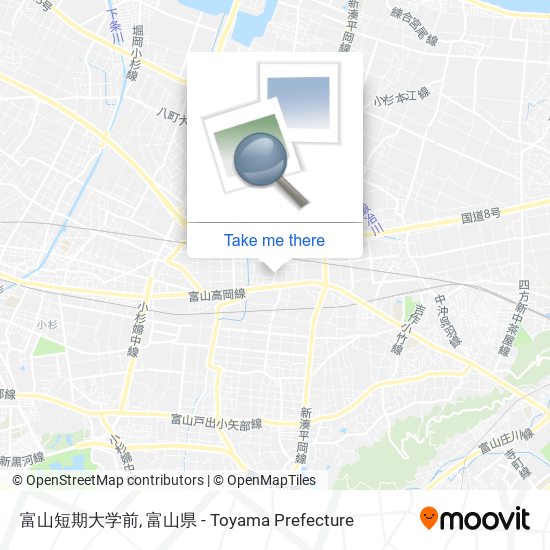 富山短期大学前 map