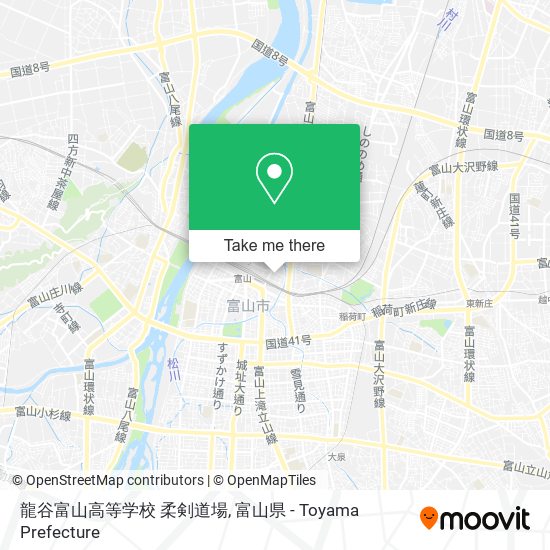 龍谷富山高等学校 柔剣道場 map