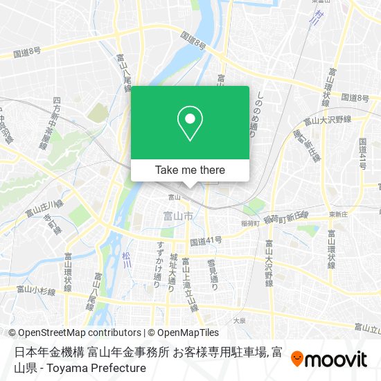 日本年金機構 富山年金事務所 お客様専用駐車場 map