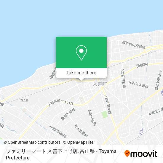 ファミリーマート 入善下上野店 map