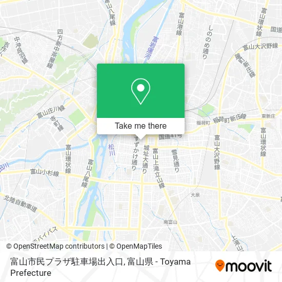 富山市民プラザ駐車場出入口 map