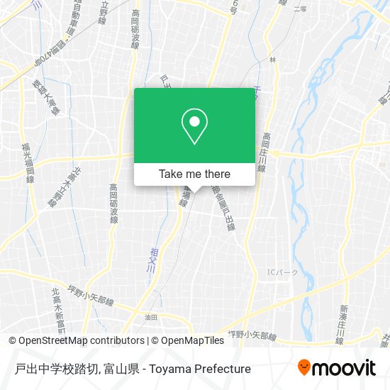 戸出中学校踏切 map