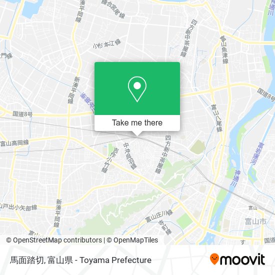 馬面踏切 map