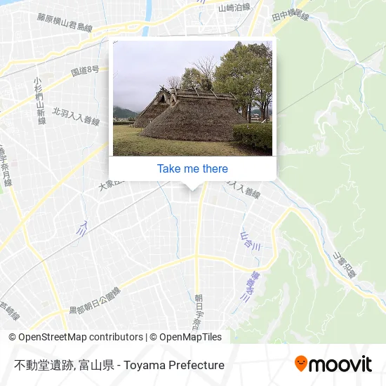 不動堂遺跡 map