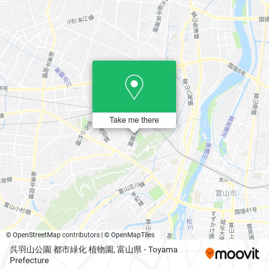 呉羽山公園 都市緑化 植物園 map