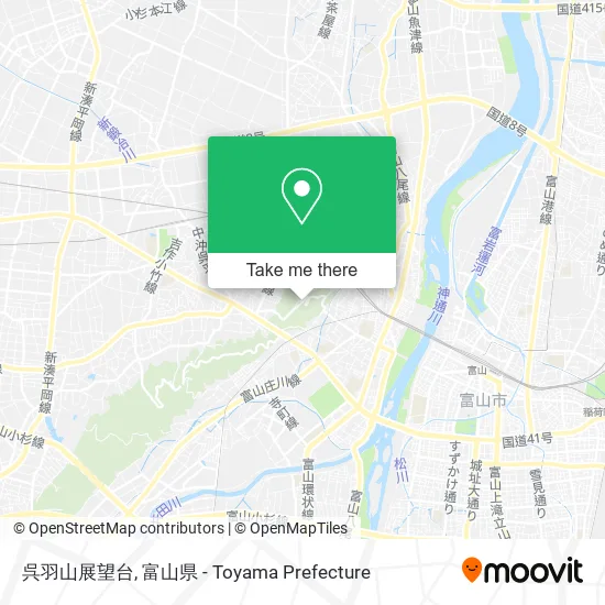 呉羽山展望台 map