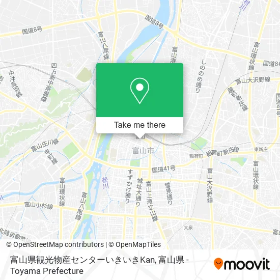 富山県観光物産センターいきいきKan map