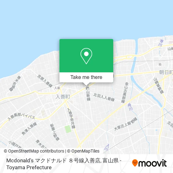 Mcdonald's マクドナルド ８号線入善店 map