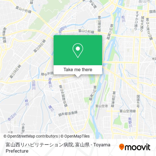 富山西リハビリテーション病院 map