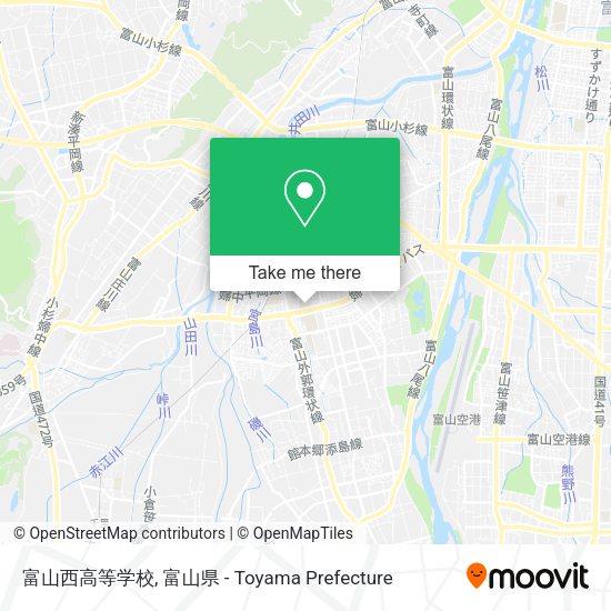 富山西高等学校 map