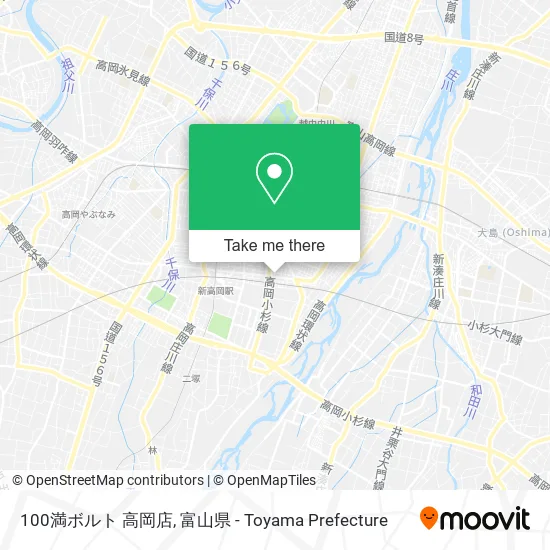100満ボルト 高岡店 map
