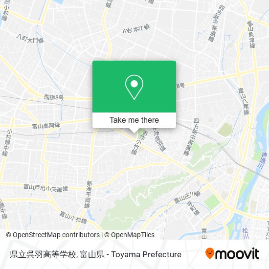 県立呉羽高等学校 map