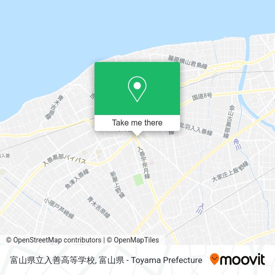 富山県立入善高等学校 map