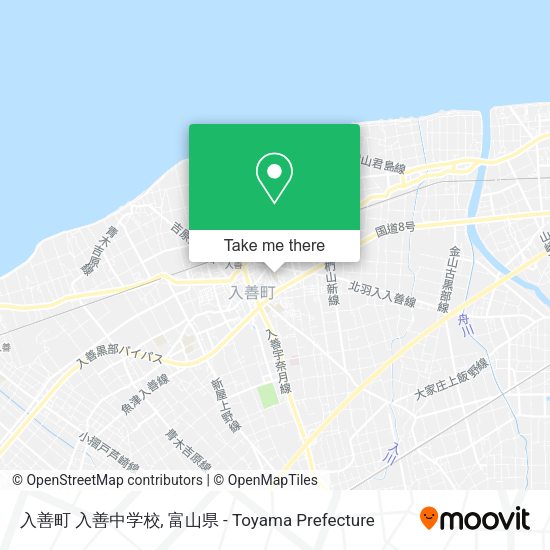 入善町 入善中学校 map