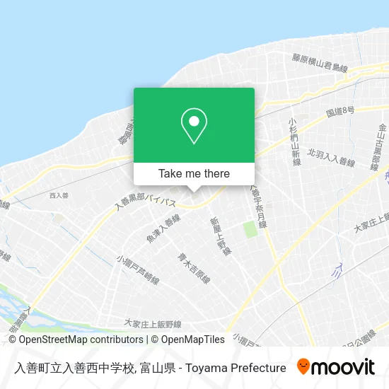 入善町立入善西中学校 map