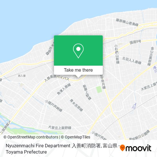 Nyuzenmachi Fire Department 入善町消防署 map