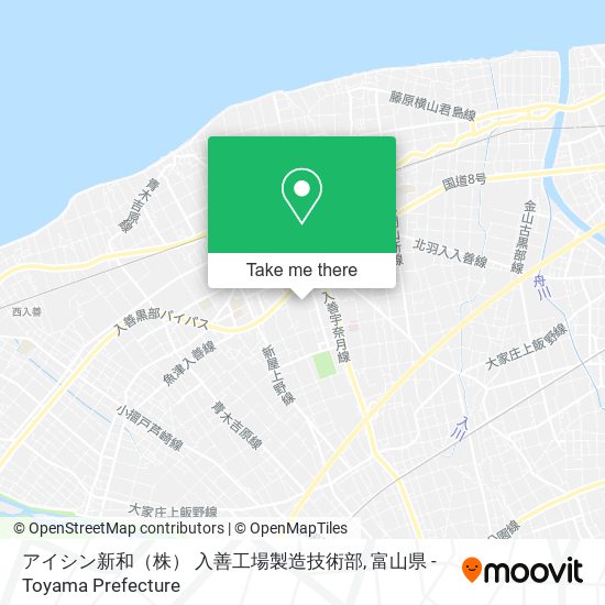 アイシン新和（株） 入善工場製造技術部 map