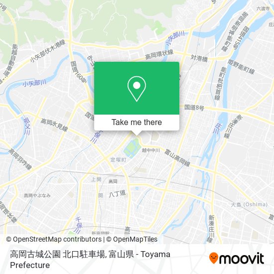 高岡古城公園 北口駐車場 map