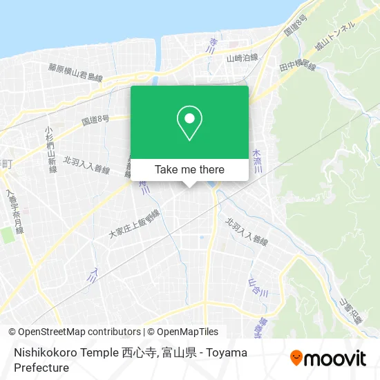 Nishikokoro Temple 西心寺 map