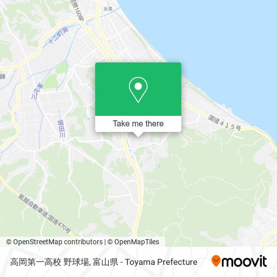 高岡第一高校 野球場 map