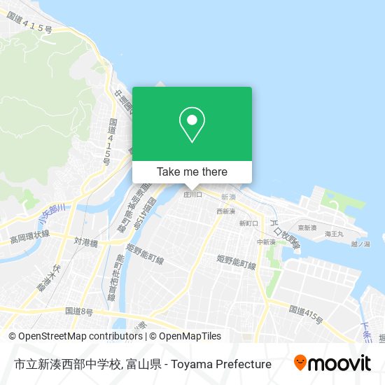 市立新湊西部中学校 map