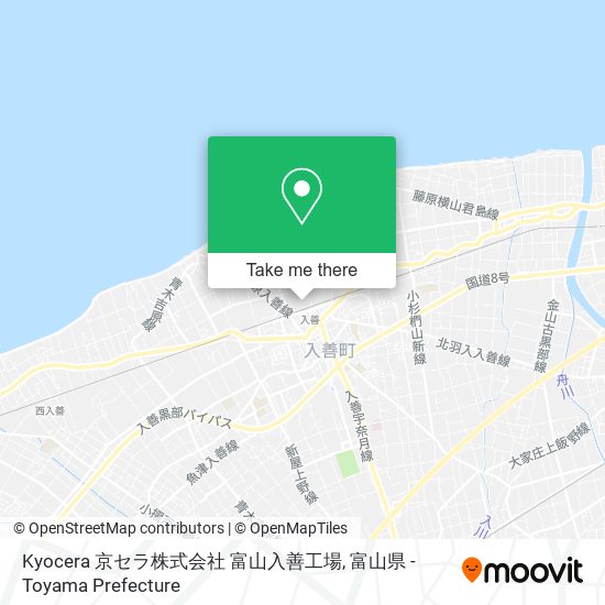 Kyocera 京セラ株式会社 富山入善工場 map