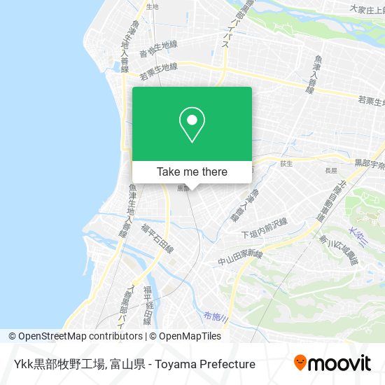 Ykk黒部牧野工場 map