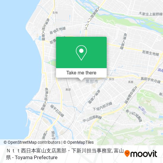Ｎｔｔ西日本富山支店黒部・下新川担当事務室 map