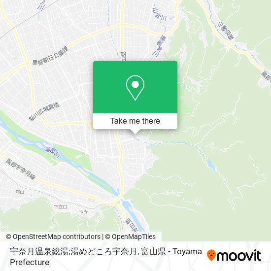 宇奈月温泉総湯;湯めどころ宇奈月 map
