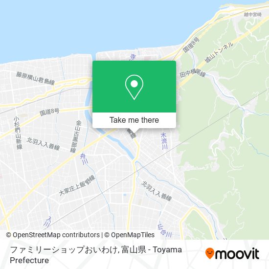 ファミリーショップおいわけ map