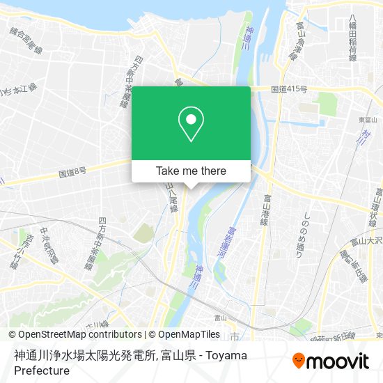 神通川浄水場太陽光発電所 map