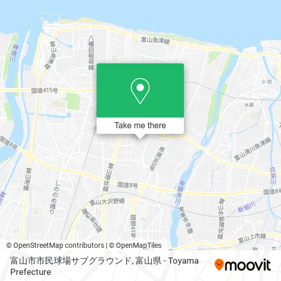 富山市市民球場サブグラウンド map