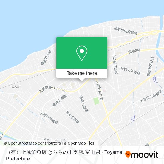 （有）上原鮮魚店 きららの里支店 map