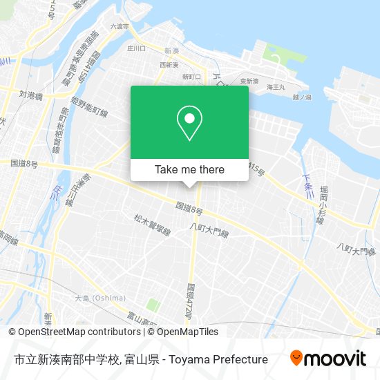 市立新湊南部中学校 map