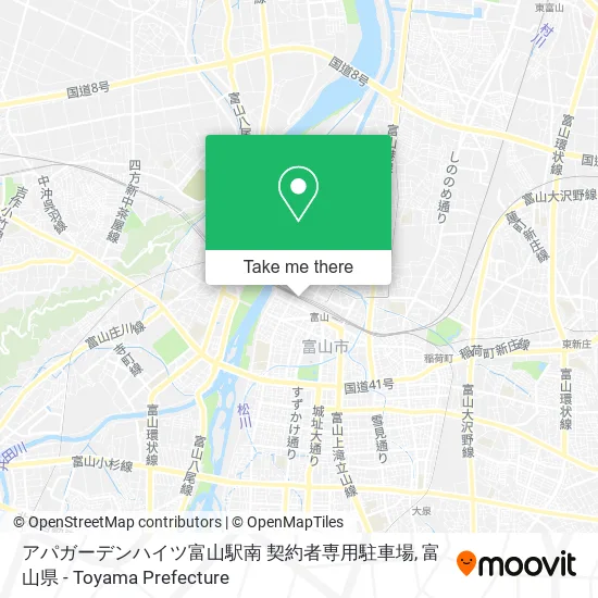 アパガーデンハイツ富山駅南 契約者専用駐車場 map