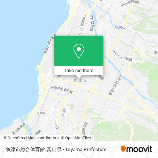 魚津市総合体育館 map