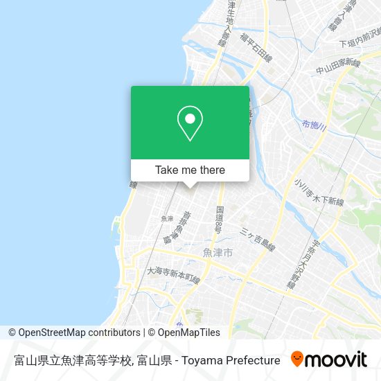 富山県立魚津高等学校 map