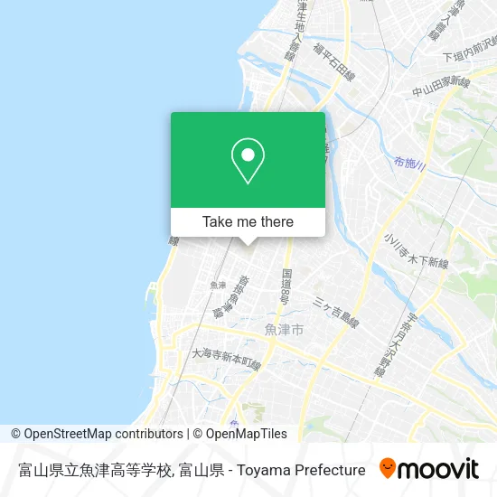 富山県立魚津高等学校 map
