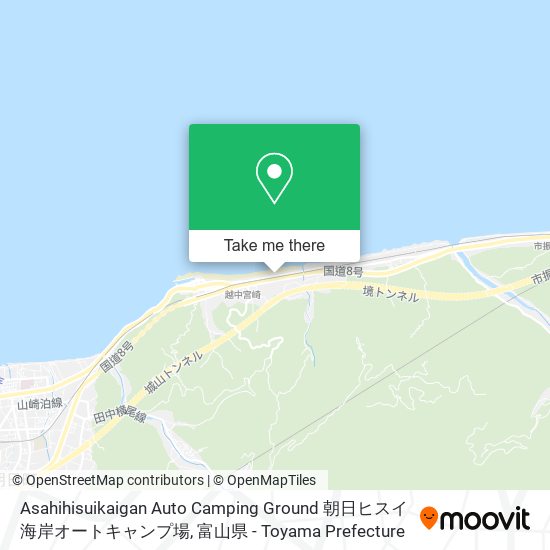 Asahihisuikaigan Auto Camping Ground 朝日ヒスイ海岸オートキャンプ場 map
