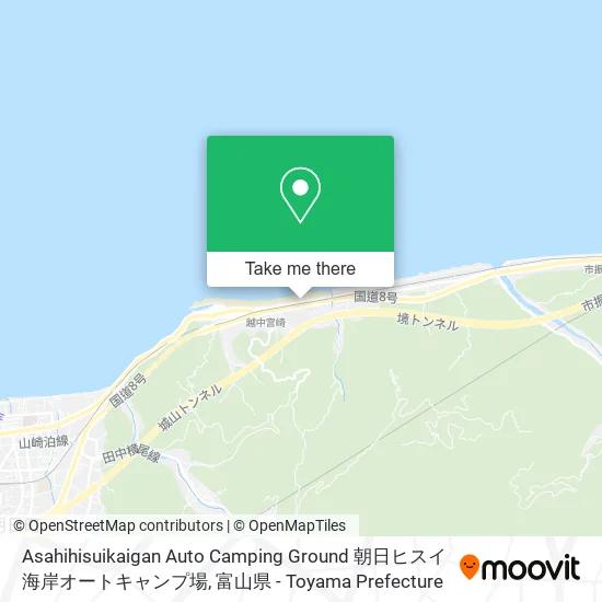 Asahihisuikaigan Auto Camping Ground 朝日ヒスイ海岸オートキャンプ場 map
