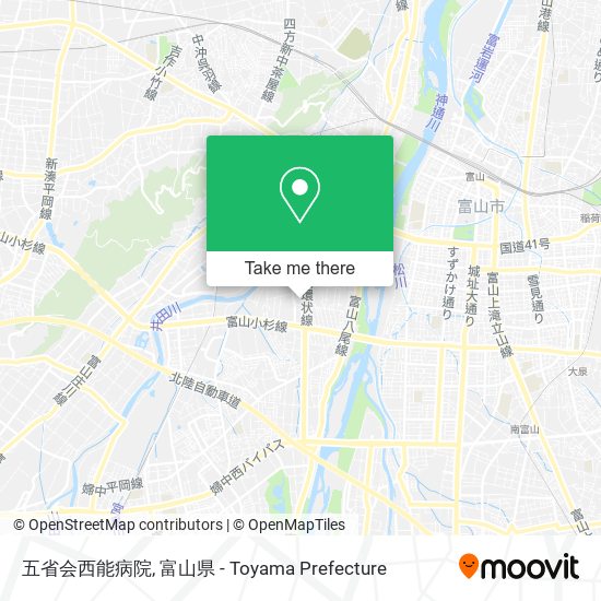 五省会西能病院 map