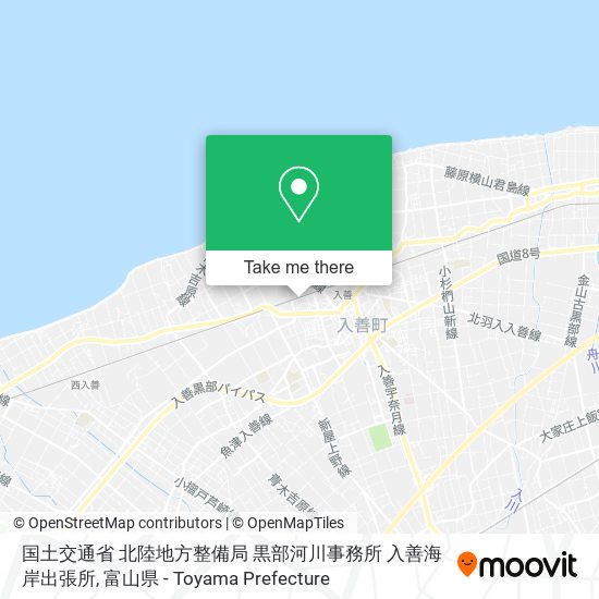 国土交通省 北陸地方整備局 黒部河川事務所 入善海岸出張所 map