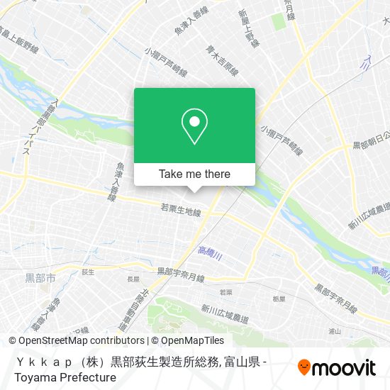 Ｙｋｋａｐ（株）黒部荻生製造所総務 map