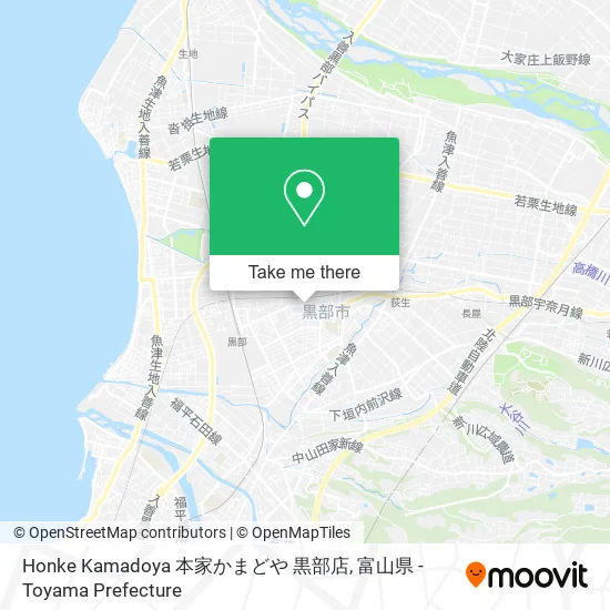 Honke Kamadoya 本家かまどや 黒部店 map