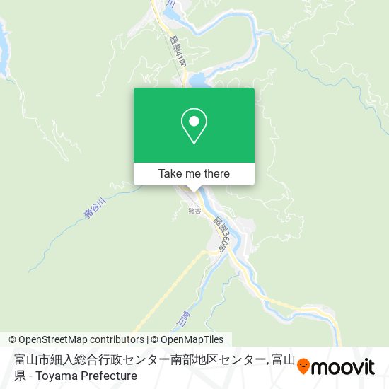 富山市細入総合行政センター南部地区センター map